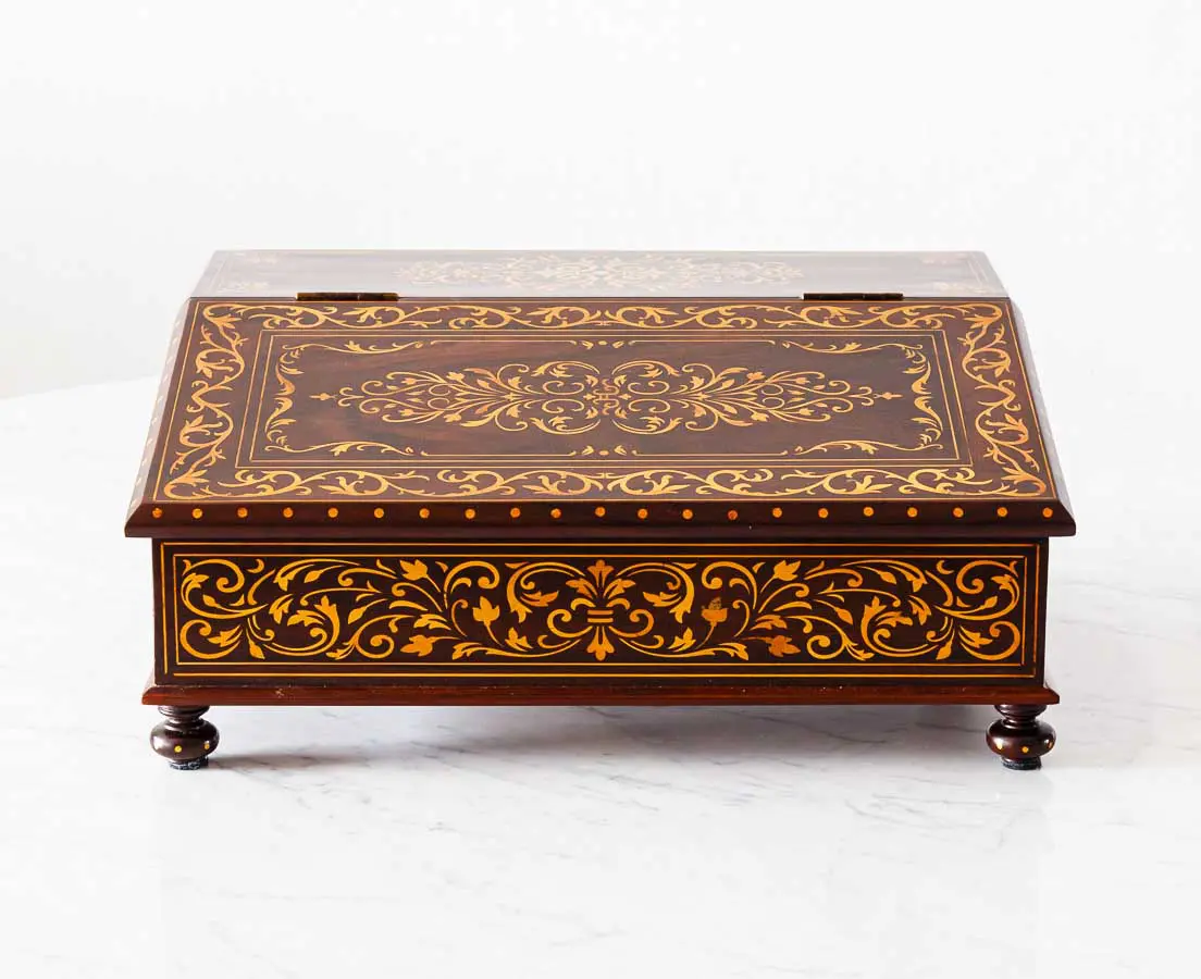 Antique British Colonial Writing Slope Box - The Past Perfect Collection - Singapore