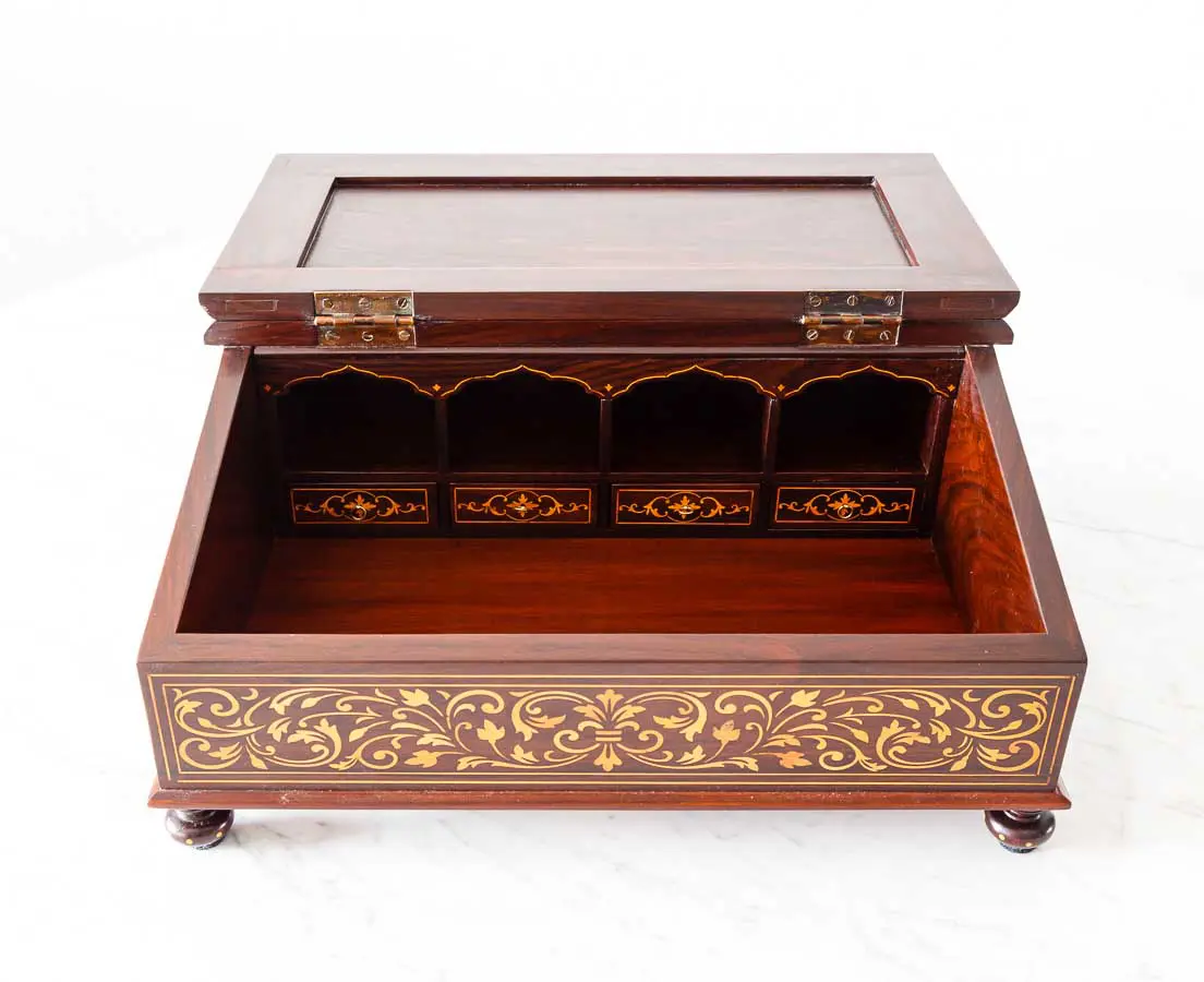 Antique British Colonial Writing Slope Box - The Past Perfect Collection - Singapore
