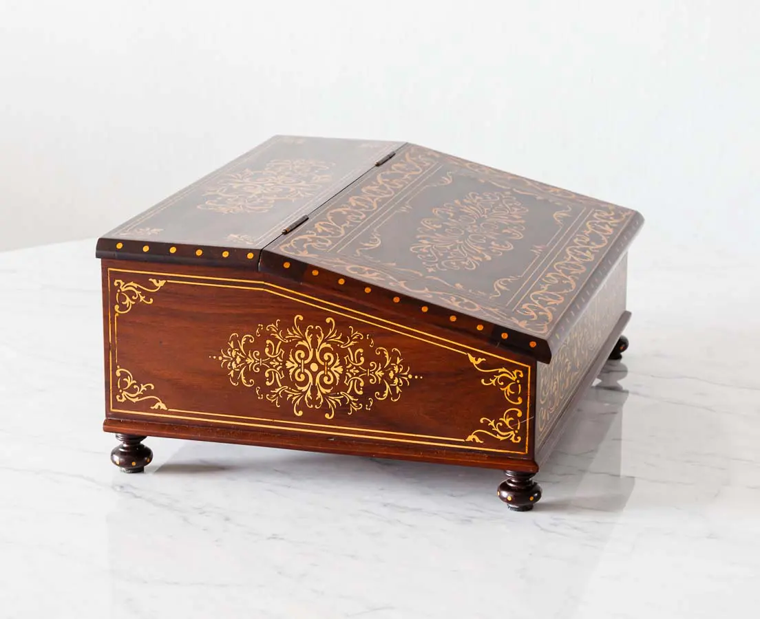 Antique British Colonial Writing Slope Box - The Past Perfect Collection - Singapore