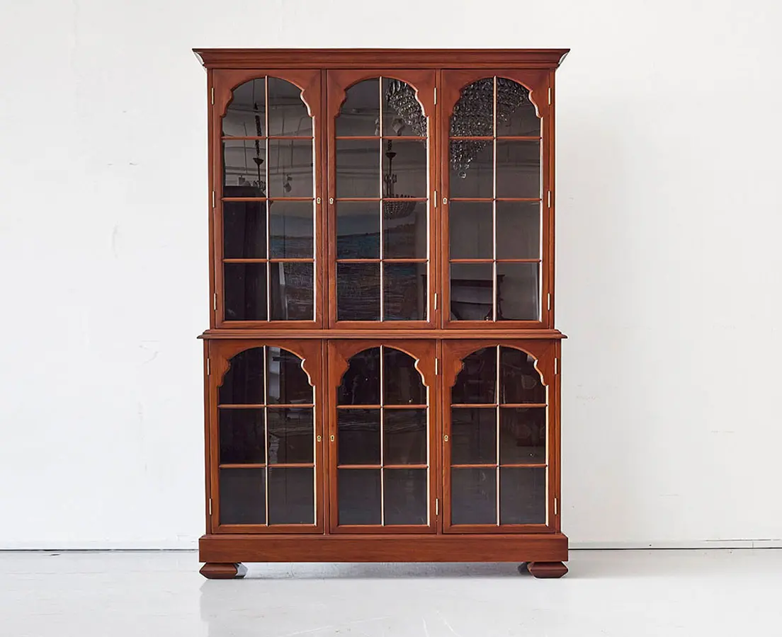 Antique Glass Fronted Display Cabinet Bookcase - The past Perfect Collection - Singapore