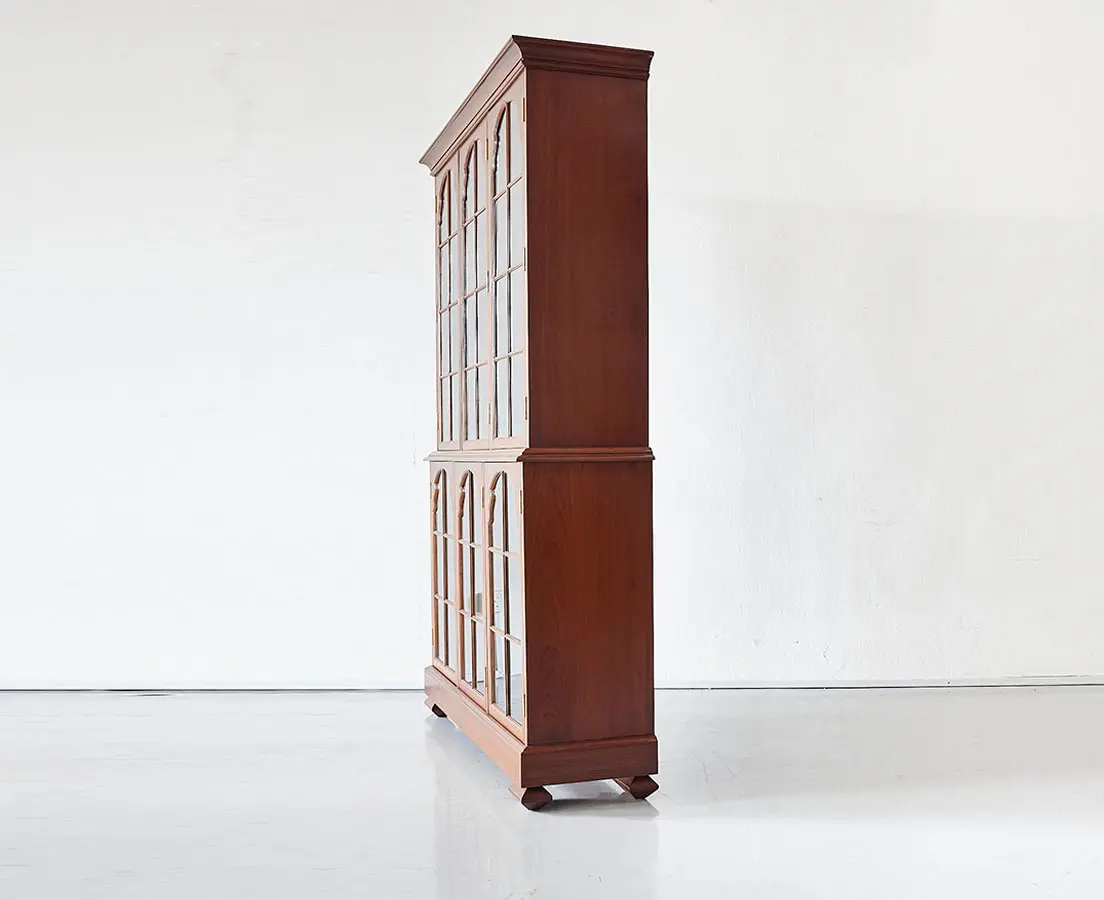 Antique Glass Fronted Display Cabinet Bookcase - The past Perfect Collection - Singapore