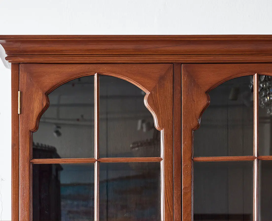 Antique Glass Fronted Display Cabinet Bookcase - The past Perfect Collection - Singapore