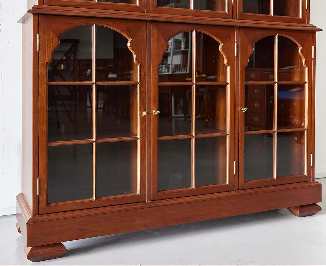 Antique Glass Fronted Display Cabinet Bookcase - The past Perfect Collection - Singapore
