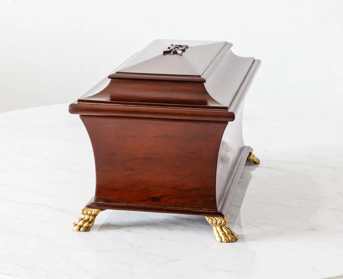British Colonial Mahogany Tea Caddy - The Past Perfect Collection - Singapore
