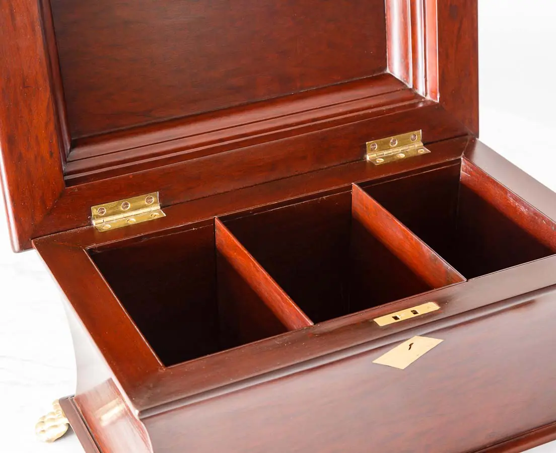 British Colonial Mahogany Tea Caddy - The Past Perfect Collection - Singapore