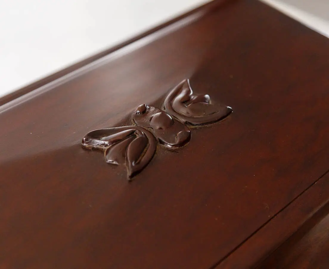 British Colonial Mahogany Tea Caddy - The Past Perfect Collection - Singapore