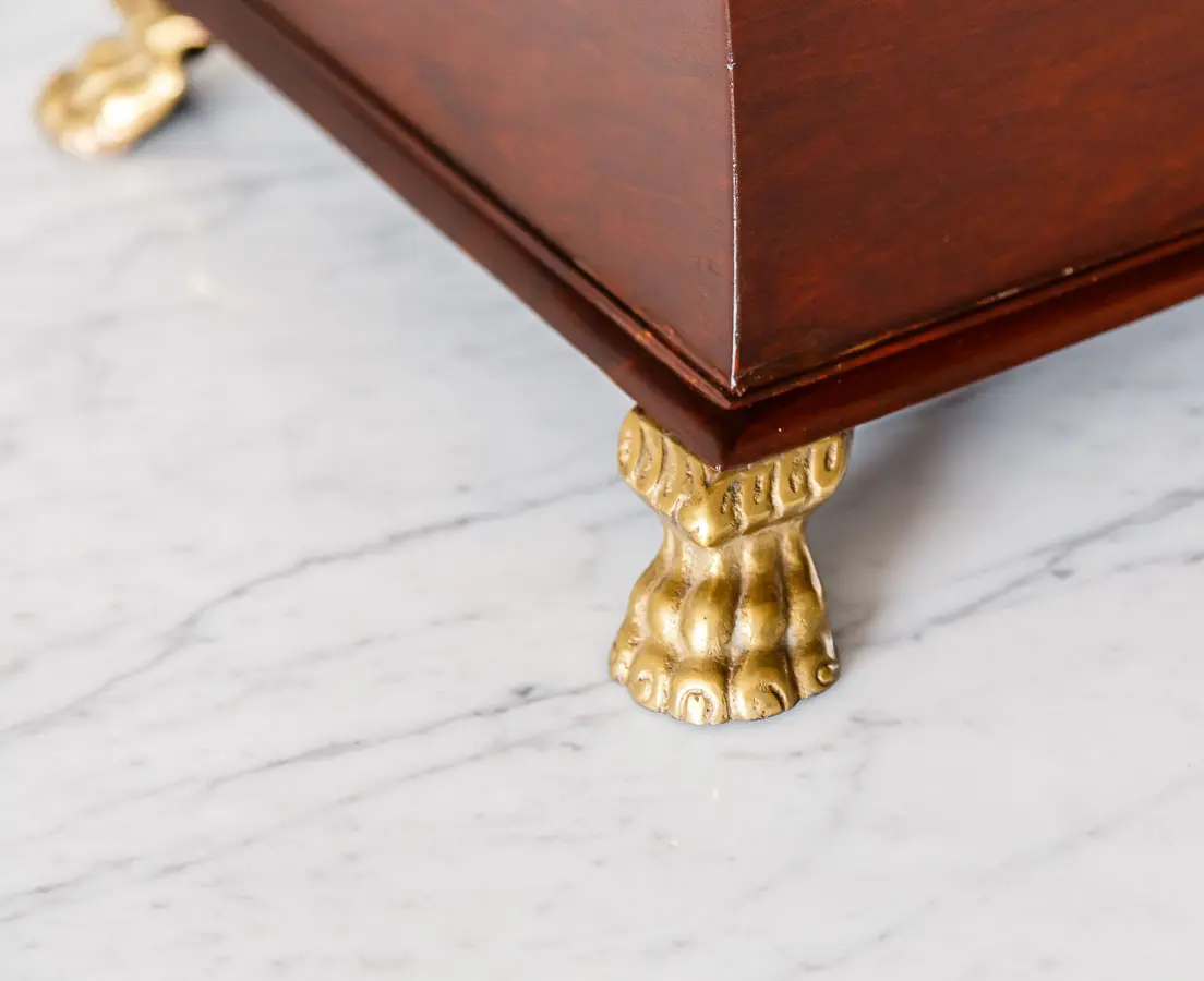 British Colonial Mahogany Tea Caddy - The Past Perfect Collection - Singapore