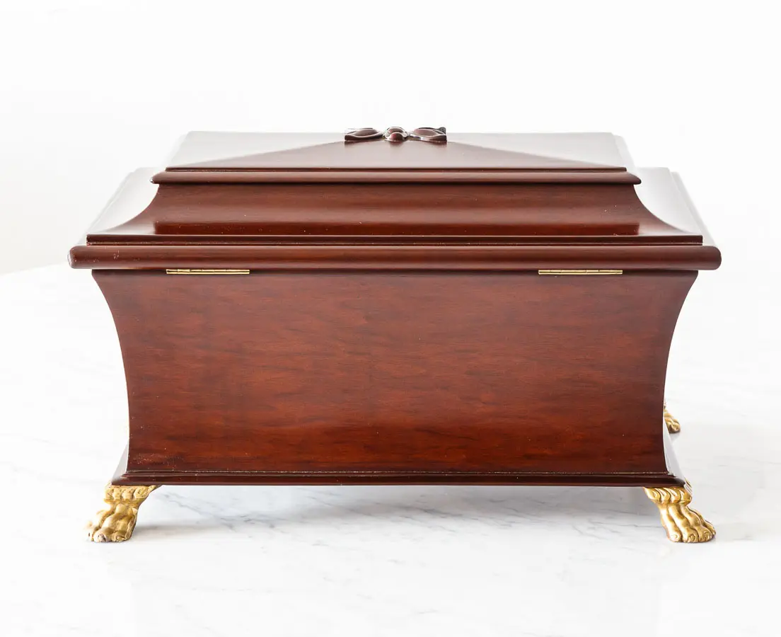British Colonial Mahogany Tea Caddy - The Past Perfect Collection - Singapore