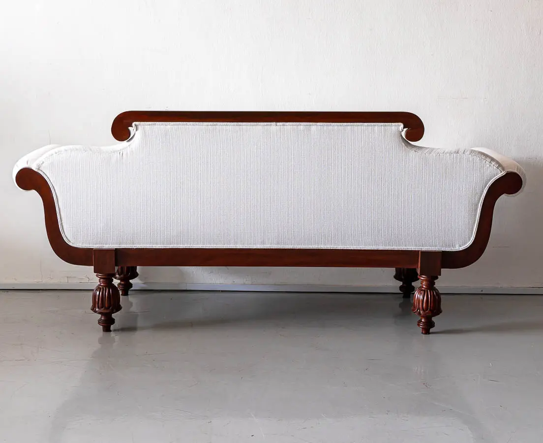 Antique Sofas - Britsh Colonial Mahogay Sofa - The Past Perfect Collection Singapore