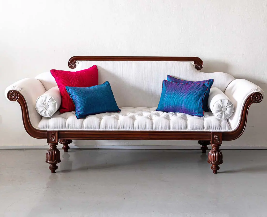 Antique Sofas - Britsh Colonial Mahogay Sofa - The Past Perfect Collection Singapore