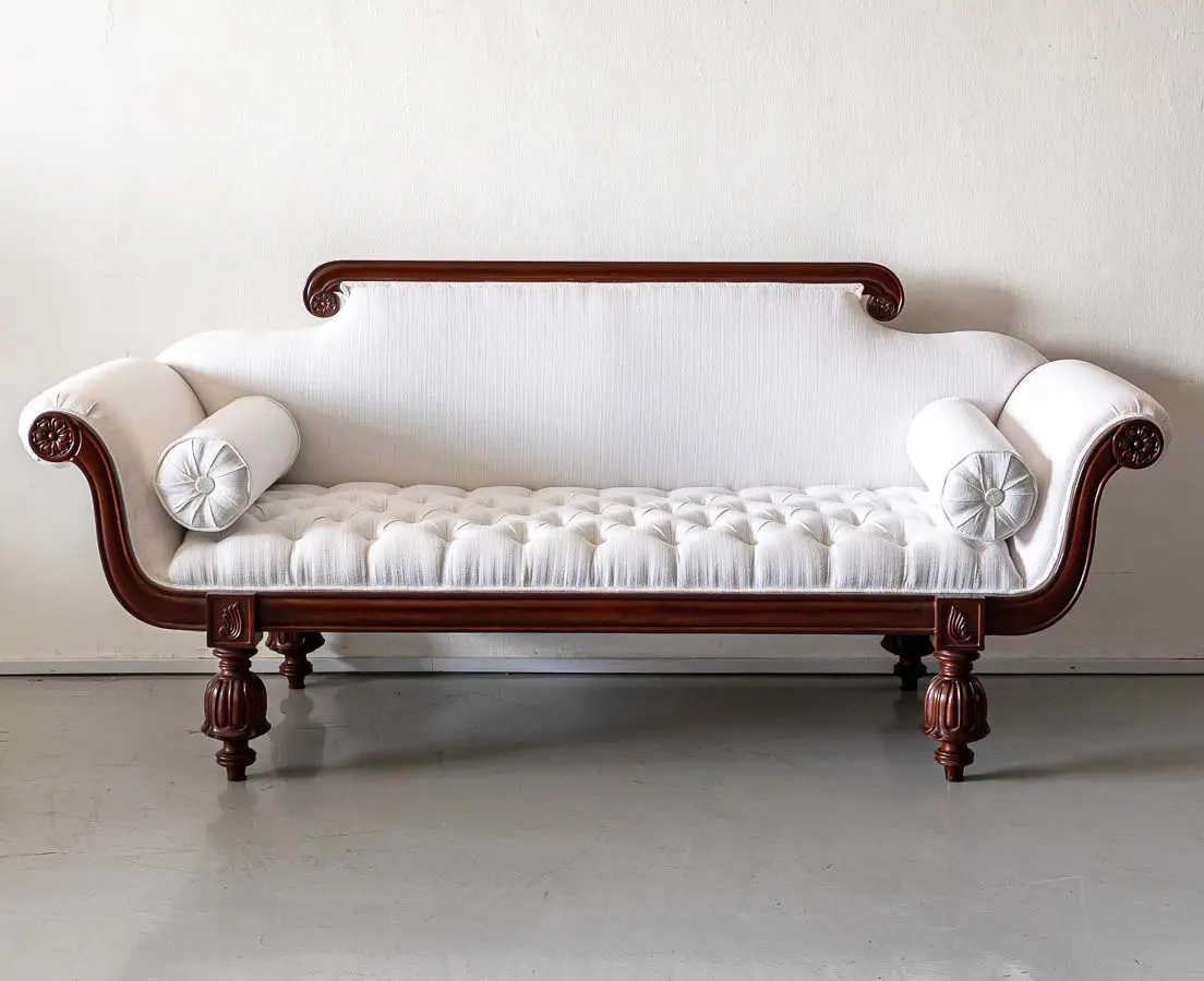Antique Sofas - Britsh Colonial Mahogay Sofa - The Past Perfect Collection Singapore