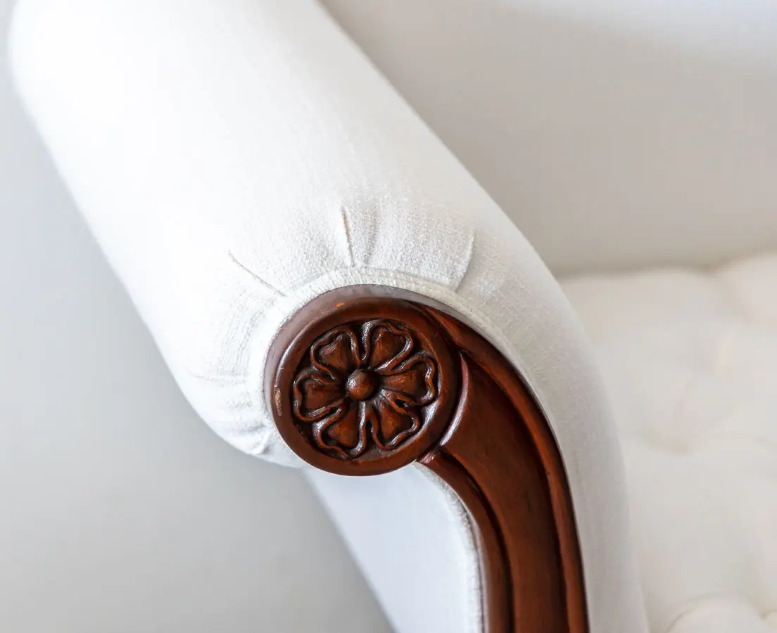 Antique Sofas - Britsh Colonial Mahogay Sofa - The Past Perfect Collection Singapore