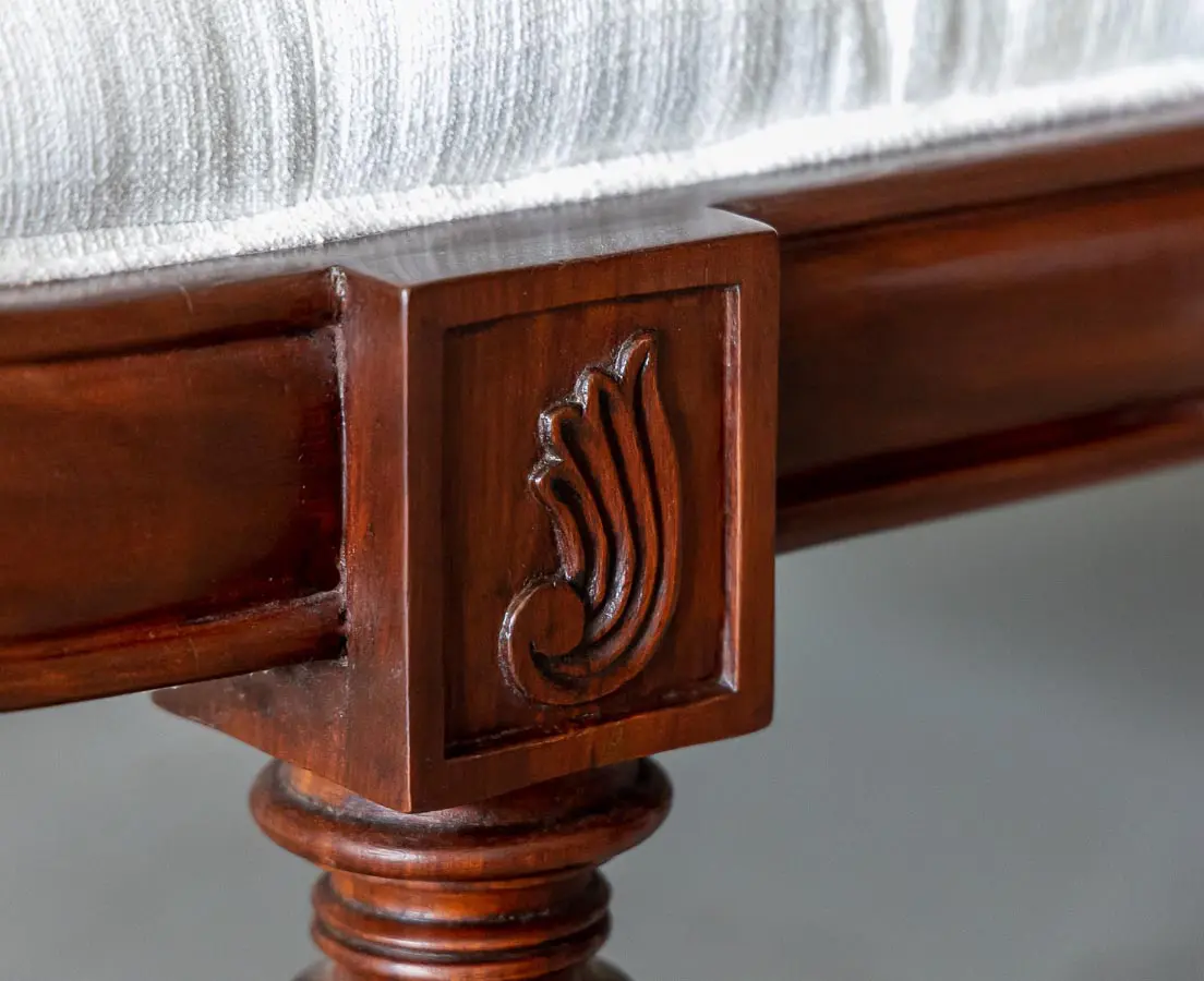 Antique Sofas - Britsh Colonial Mahogay Sofa - The Past Perfect Collection Singapore