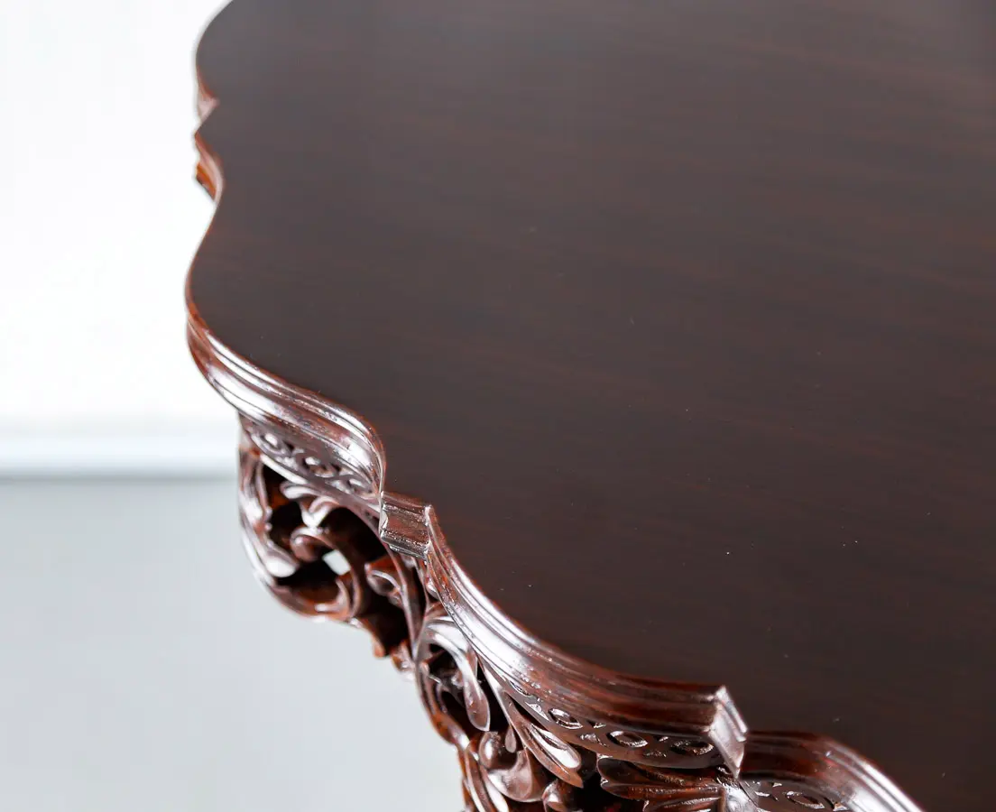 Antique Tables - British Colonial Oval Rosewood Center Table - The Past Perfect Collection - Singapore