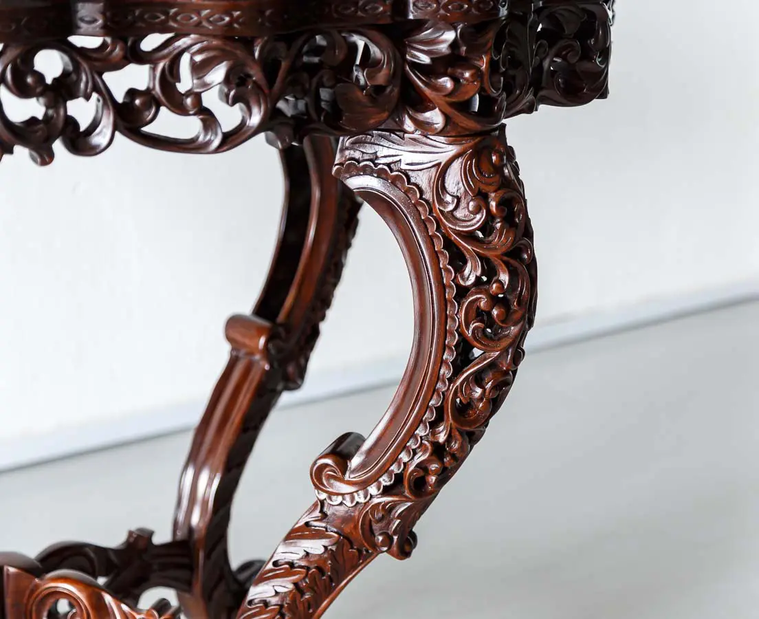Antique Tables - British Colonial Oval Rosewood Center Table - The Past Perfect Collection - Singapore