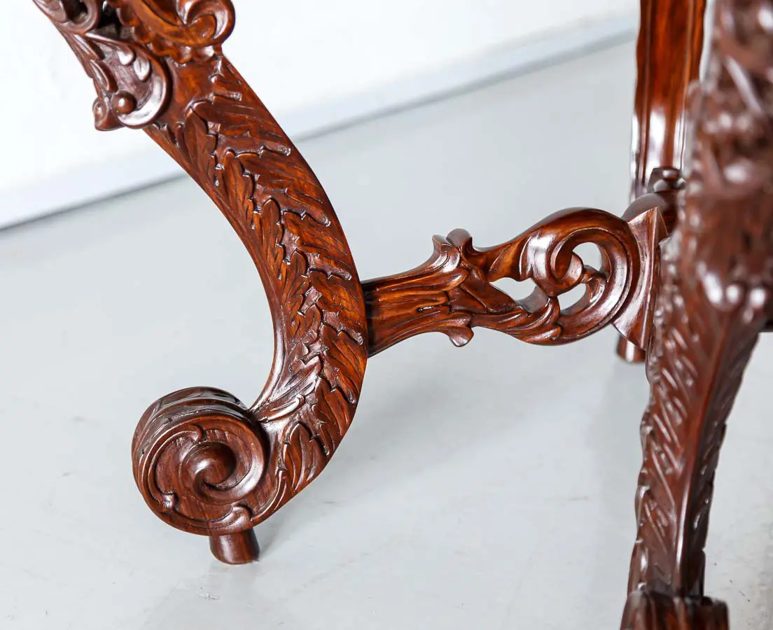 Antique Tables - British Colonial Oval Rosewood Center Table - The Past Perfect Collection - Singapore