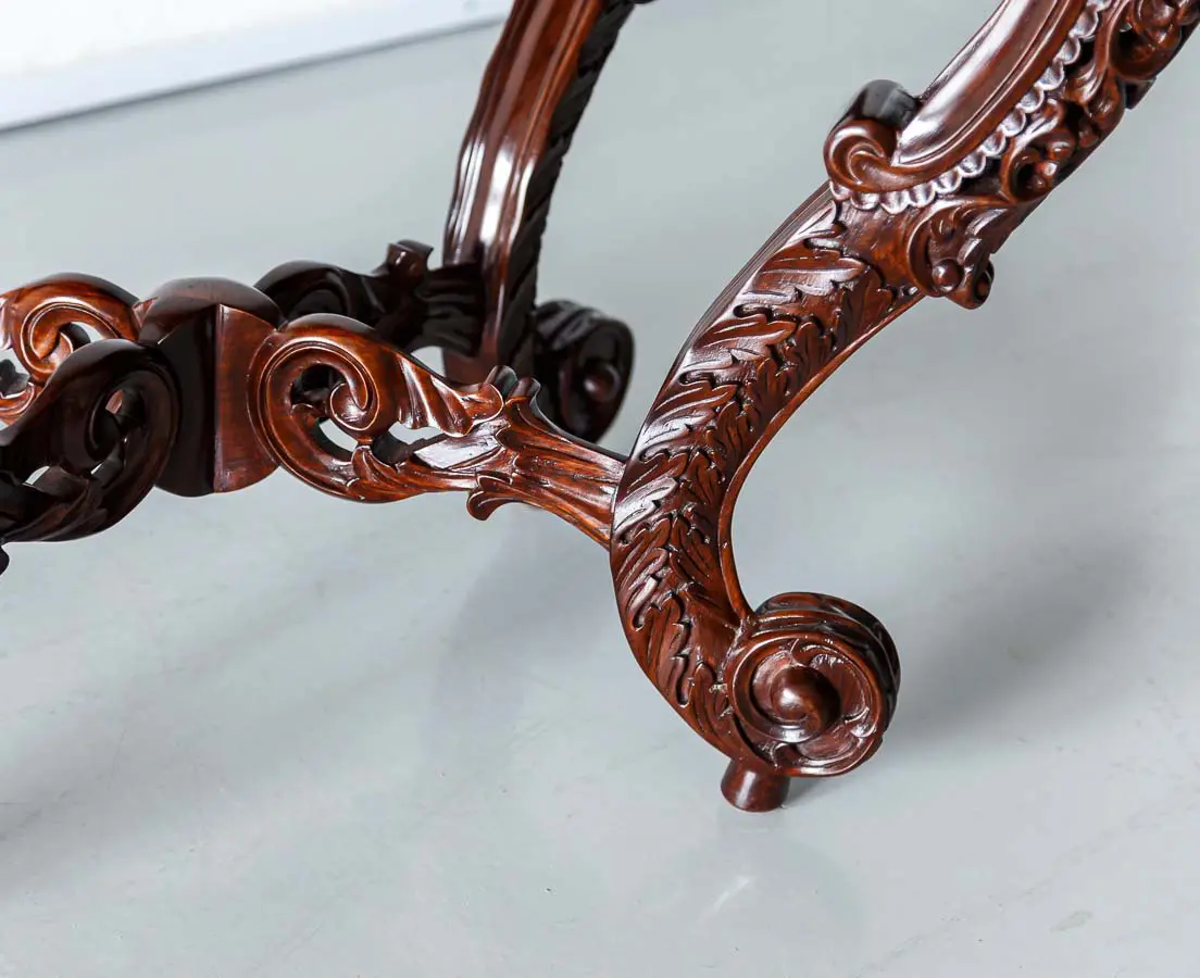 Antique Tables - British Colonial Oval Rosewood Center Table - The Past Perfect Collection - Singapore