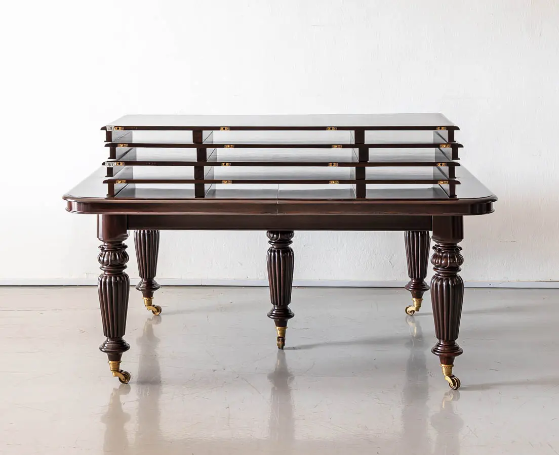 British Colonial Rosewood Extending Dining Table - The Past Perfect Collection - Singapore