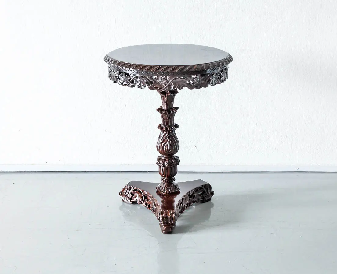 Antique Side Tables - British Colonial Rosewood Side Table - The Past Perfect Collection - Singapore