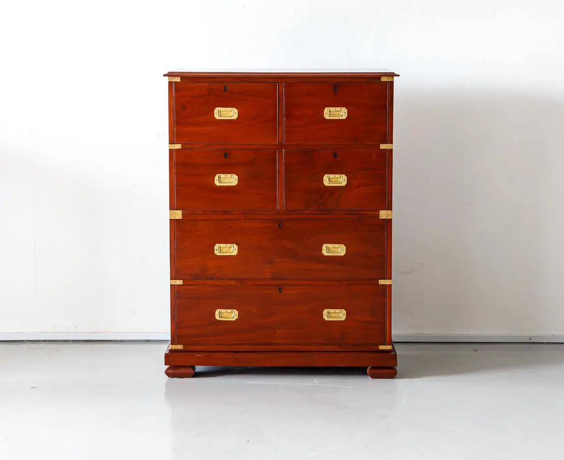 British Colonial Mahogany Chest of Drawers - The Past Perfect Collection - Singapore