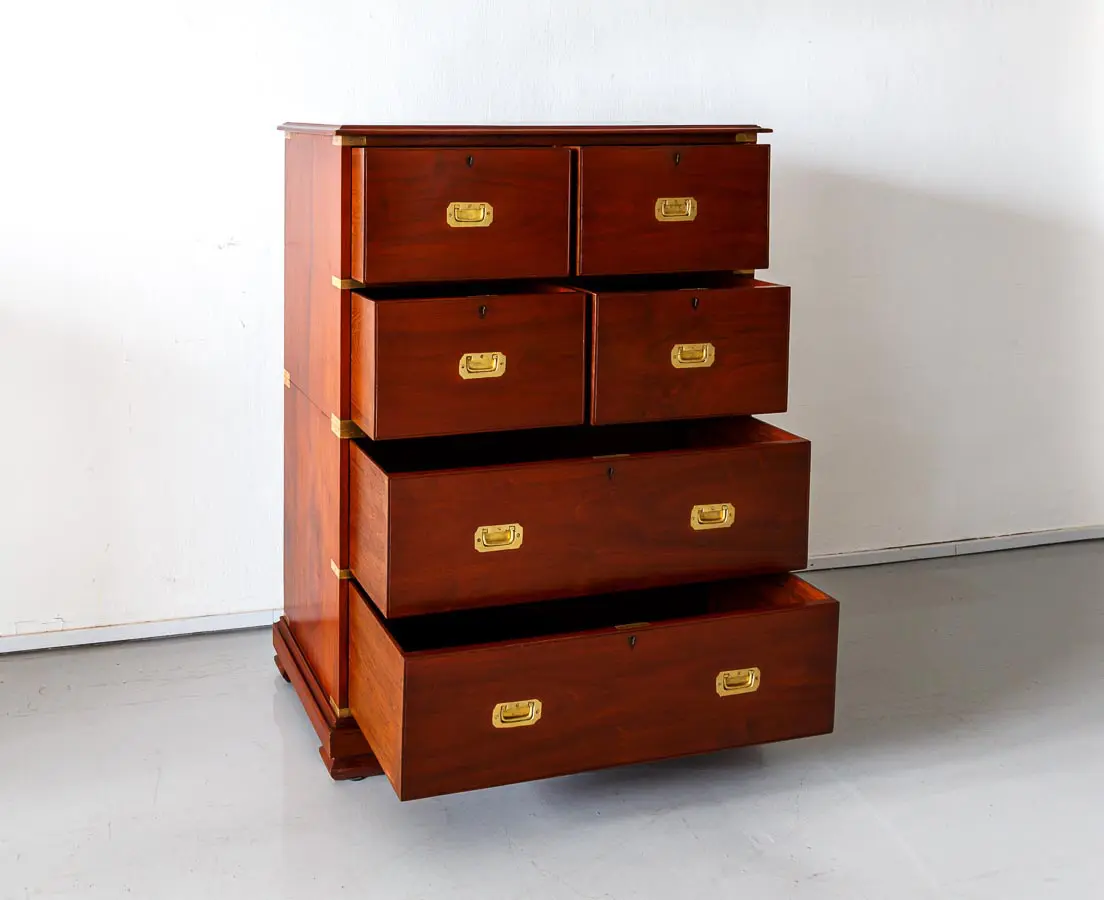 British Colonial Mahogany Chest of Drawers - The Past Perfect Collection - Singapore