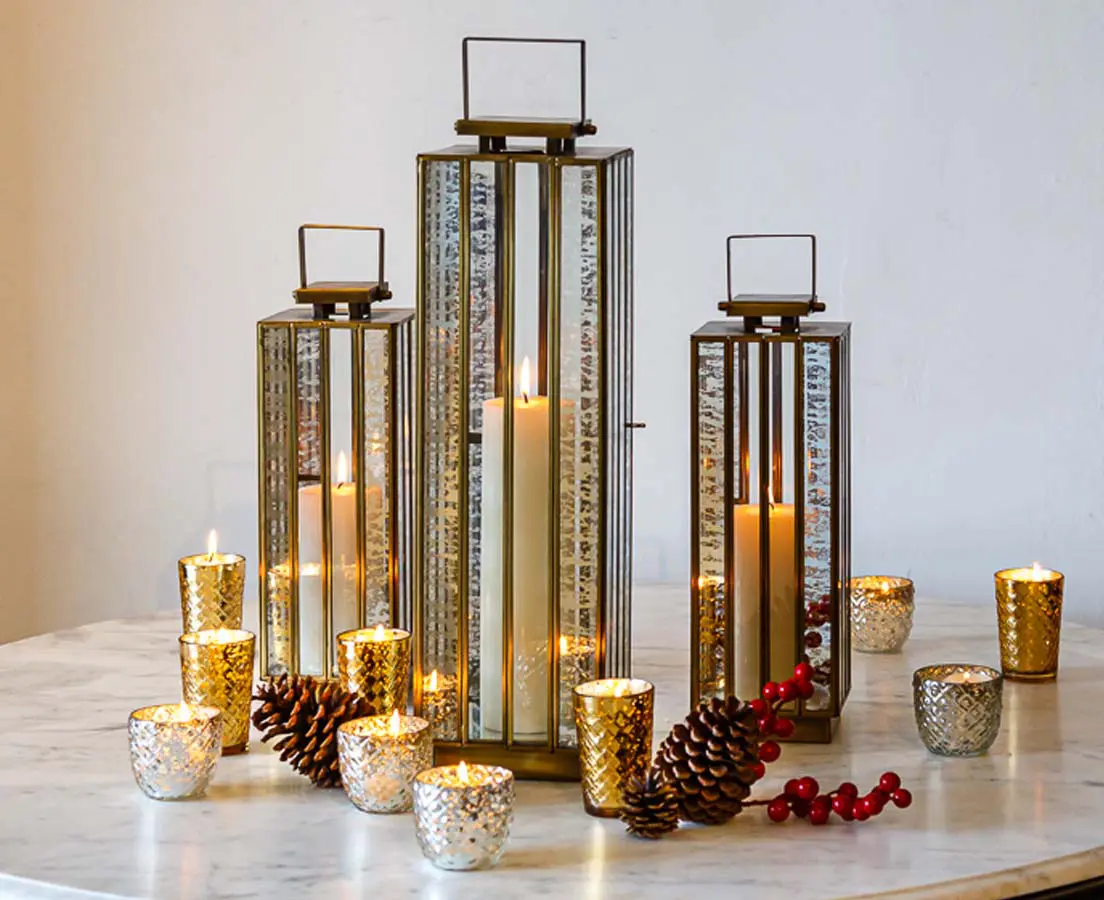 Alaia Brass Lanterns - Good Earth - The Past Perfect Collection - Singapore
