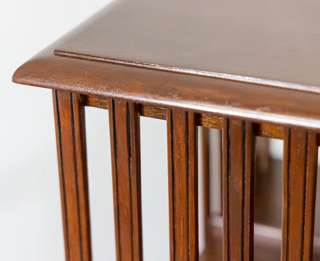 Teakwood revolving bookcase