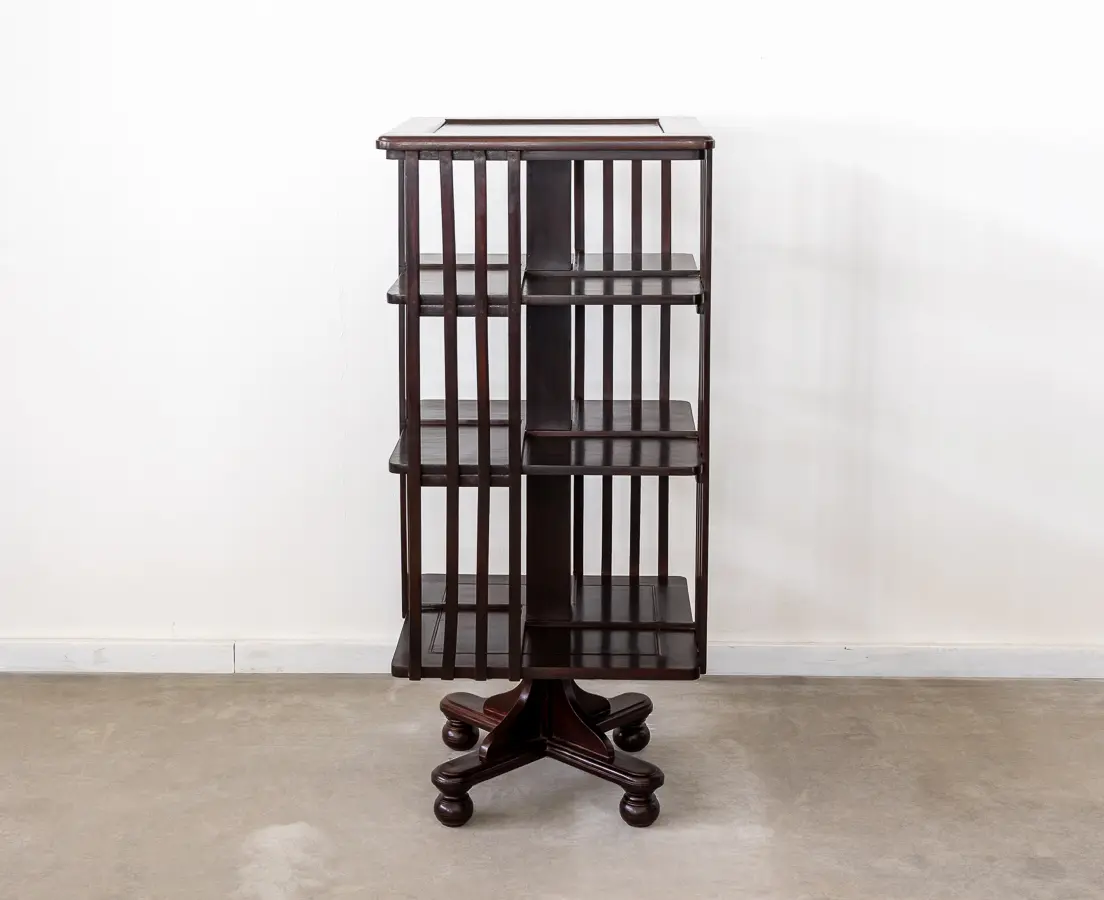 Rosewood Revolving Bookcase