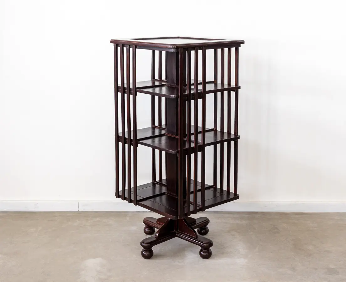 Rosewood Revolving Bookcase