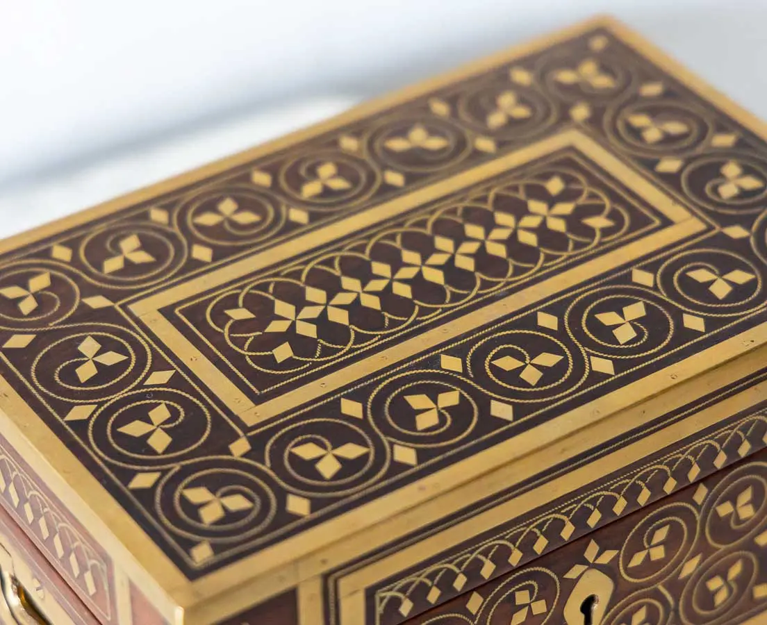 Antique Boxes - British Colonial Rosewood Perfume Box - The Past Perfect Collection - Singapore