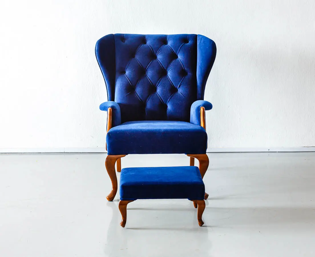 Antique Chairs - British Colonial Wing Chair - The Past Perfect Collection - Singapore