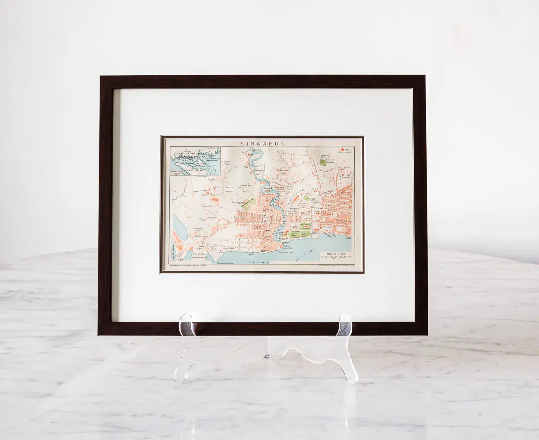 Antique Map Singapore - The Past Perfect Collection - Singapore