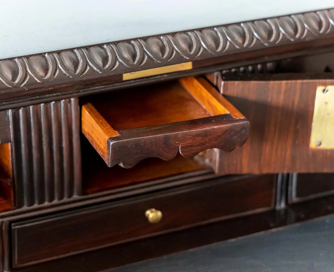 Antique Rosewood Secretaire Chest of Drawers - The Past Perfect Collection - Singapore
