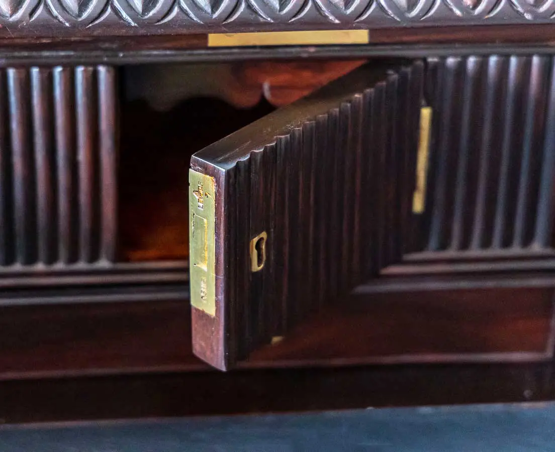 Antique Rosewood Secretaire Chest of Drawers - The Past Perfect Collection - Singapore