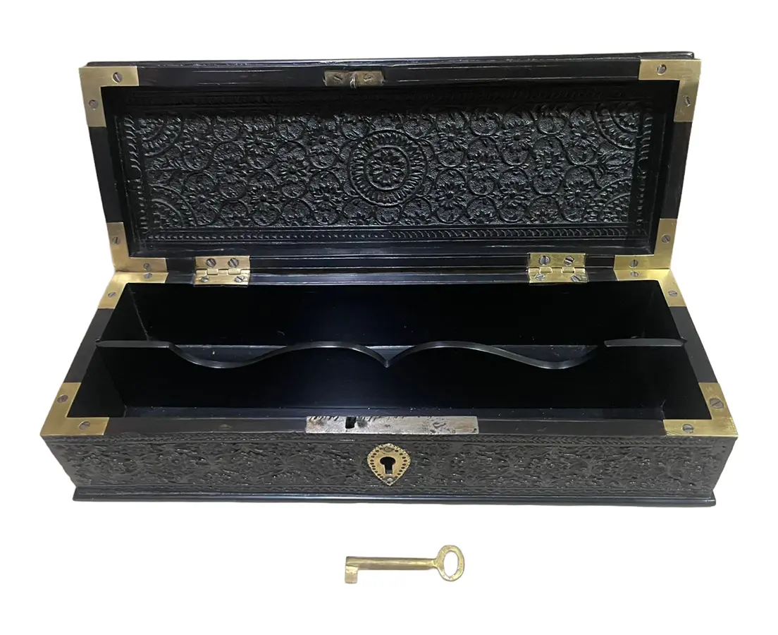 British Colonial Ebony Pen Box