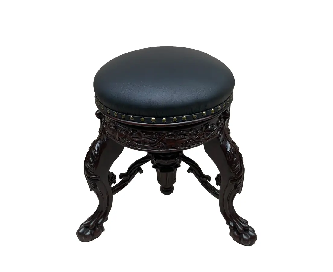 Portuguese Rosewood Revolving Round Stool