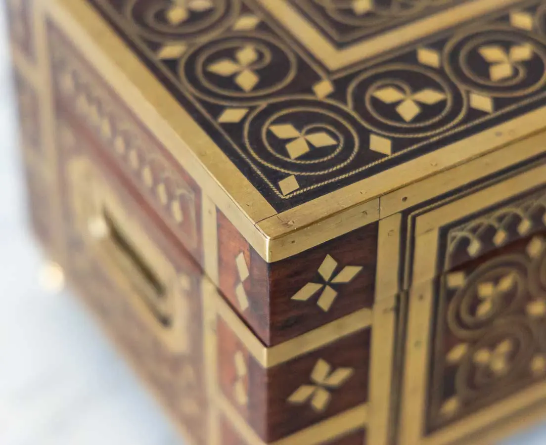 Perfume Box inlaid with Brass- The Past Perfect Collection - Singapore