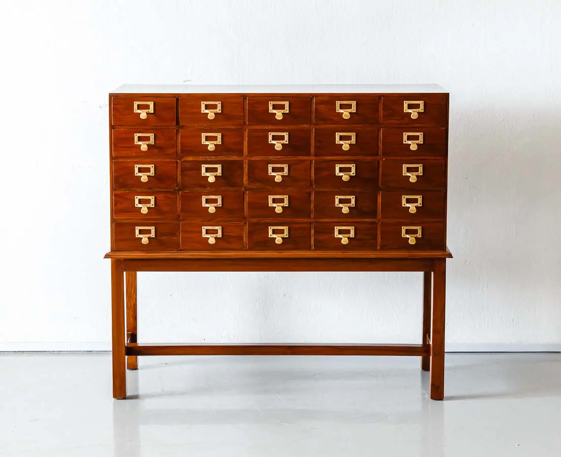 Antique Chests of Drawers - British Colonial Teakwood Apothecary Cabinet - The Past Perfect Collection - Singapore