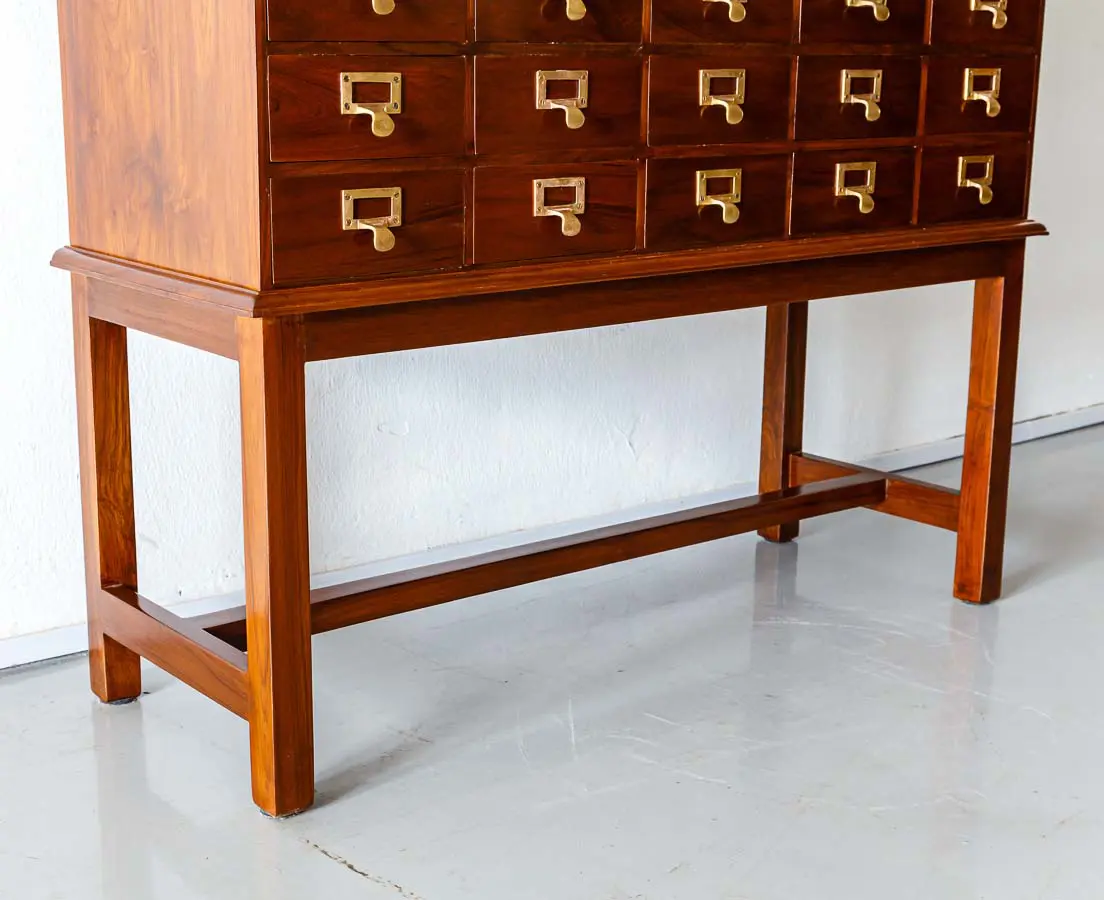 Antique Chests of Drawers - British Colonial Teakwood Apothecary Cabinet - The Past Perfect Collection - Singapore
