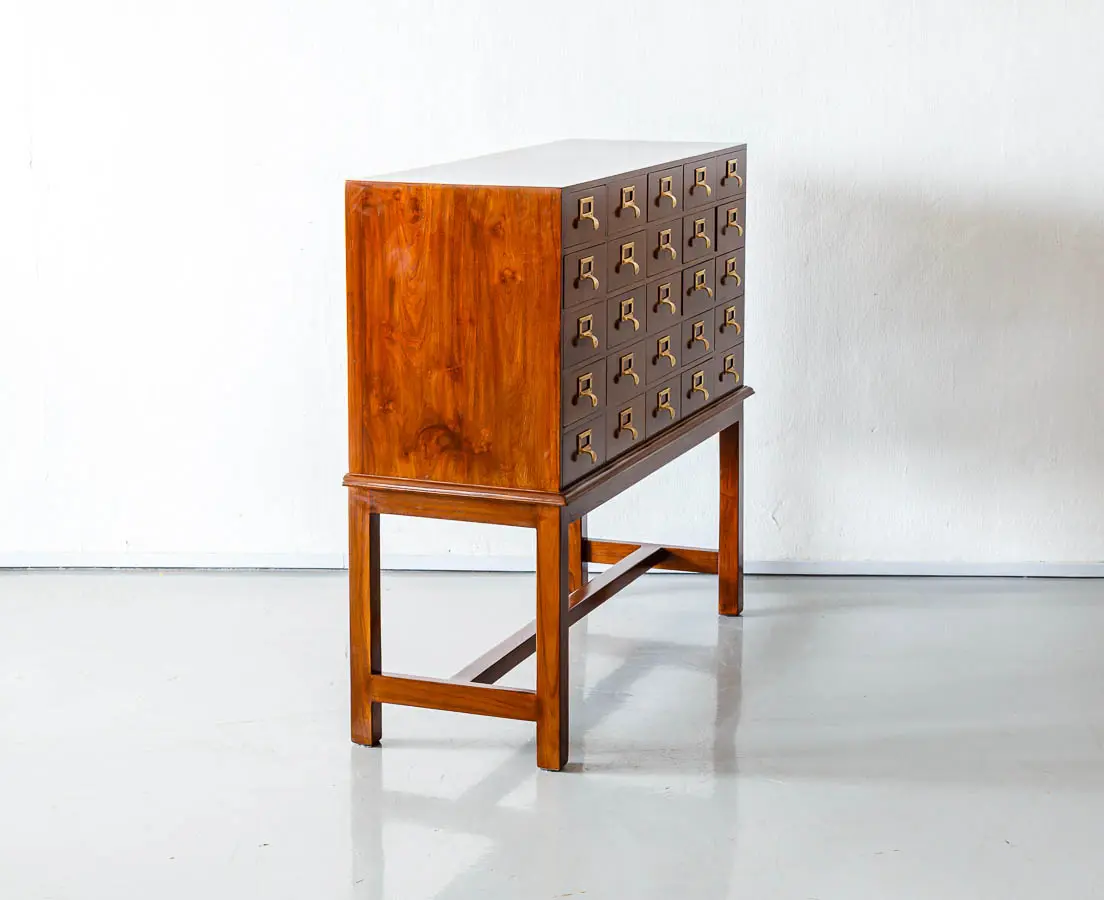 Antique Chests of Drawers - British Colonial Teakwood Apothecary Cabinet - The Past Perfect Collection - Singapore