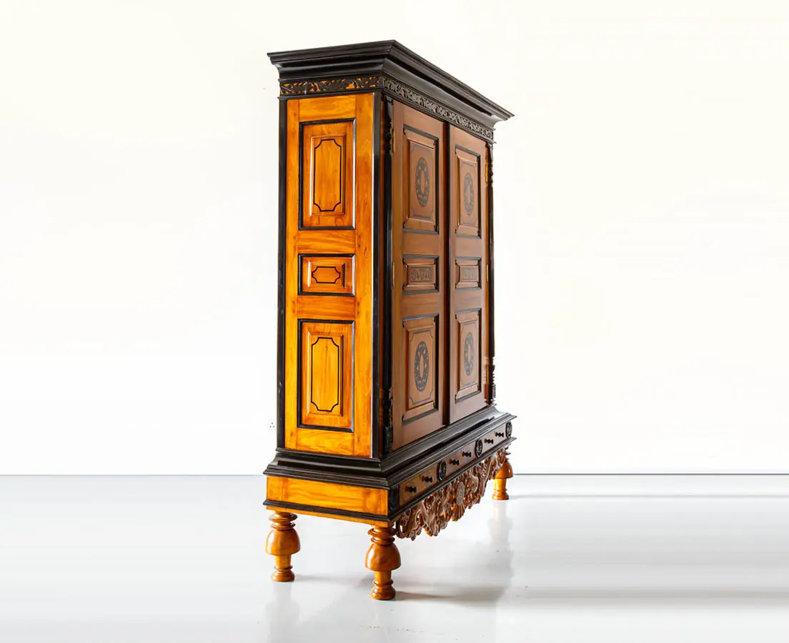 Antique Cupboards - Dutch Colonial Satinwood & Ebony Cupboard - The Past Perfect Collection - Singapore