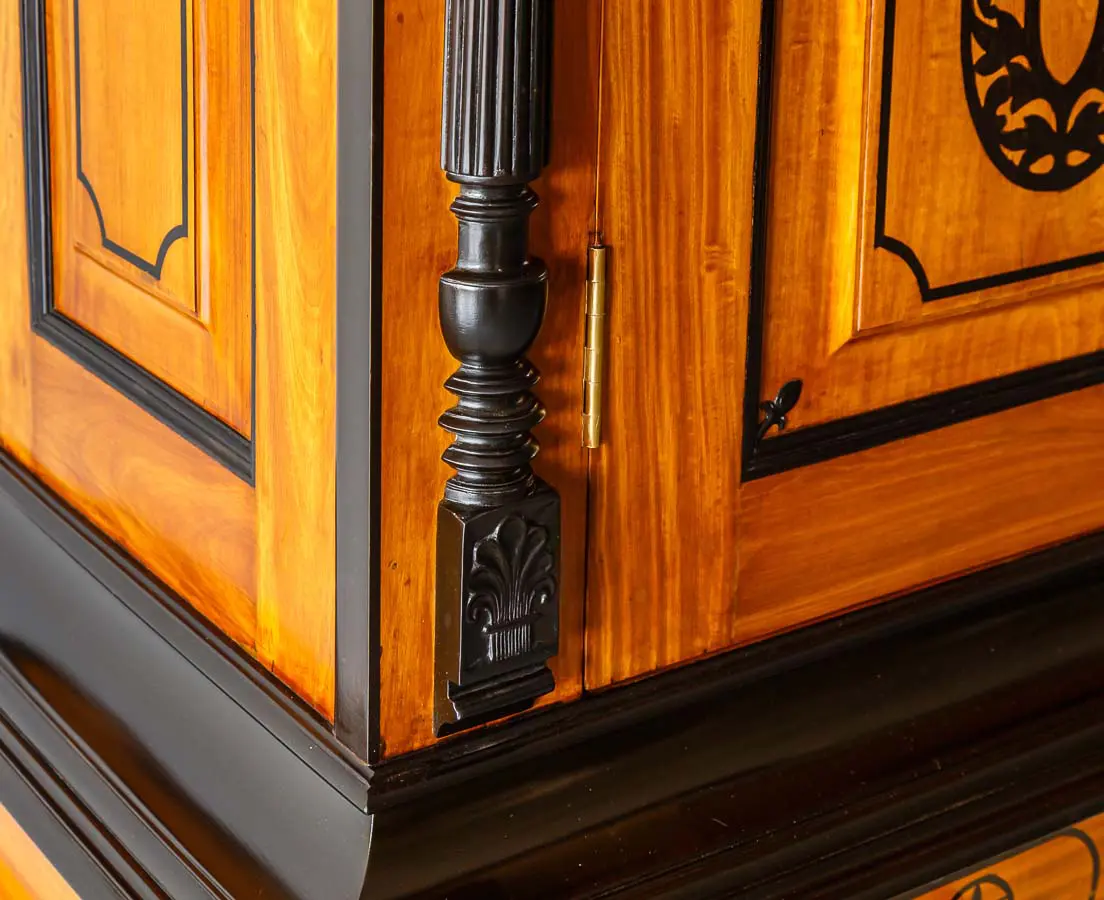 Antique Cupboards - Dutch Colonial Satinwood & Ebony Cupboard - The Past Perfect Collection - Singapore