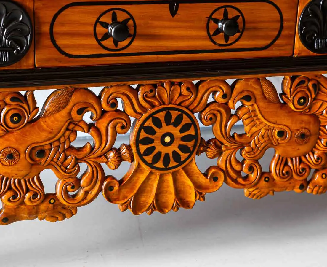 Antique Cupboards - Dutch Colonial Satinwood & Ebony Cupboard - The Past Perfect Collection - Singapore