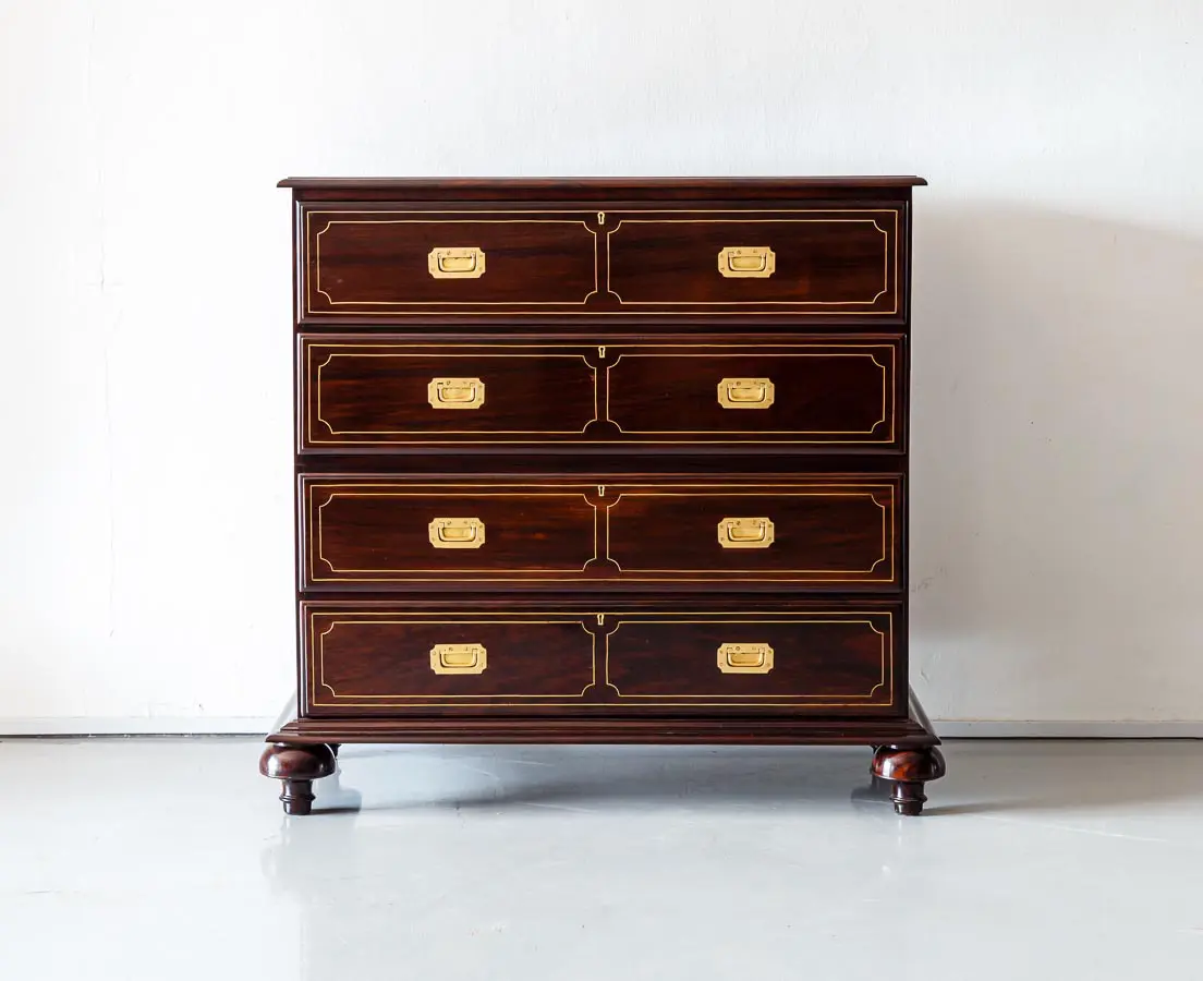 Antique Secretaire - British Colonial Secretaire Chest of Drawers - The Past Perfect Collection - Singapore