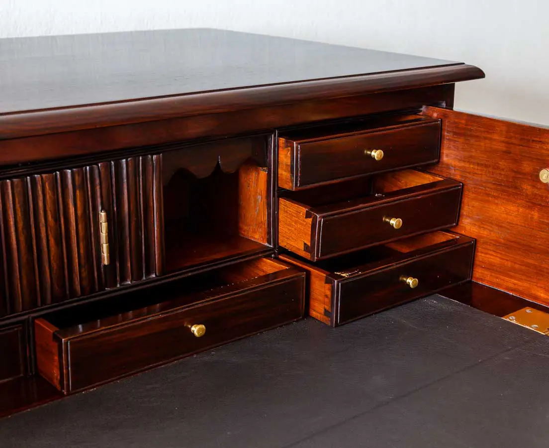 Antique Secretaire - British Colonial Secretaire Chest of Drawers - The Past Perfect Collection - Singapore