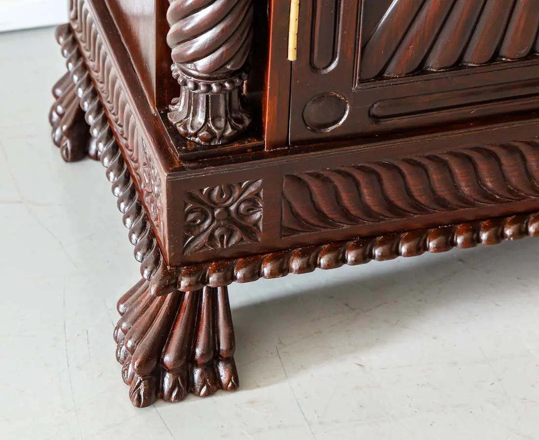 Antique Sideboards - British Colonial Rosewood Sunburst Sideboard - The Past Perfect Collection - Singapore