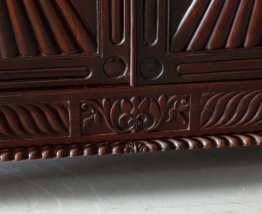 Antique Sideboards - British Colonial Rosewood Sunburst Sideboard - The Past Perfect Collection - Singapore