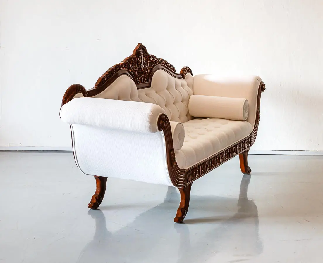 Antique Sofas - British Colonial Walnut Sofa - The Past Perfect Collection - Singapore