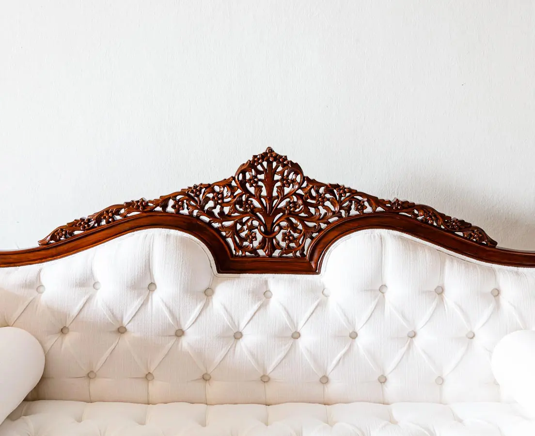 Antique Sofas - British Colonial Walnut Sofa - The Past Perfect Collection - Singapore