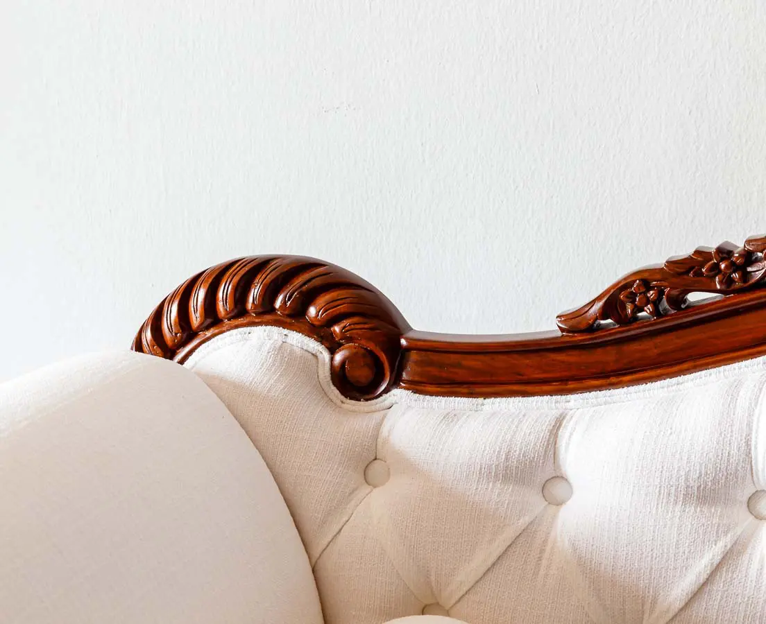 Antique Sofas - British Colonial Walnut Sofa - The Past Perfect Collection - Singapore